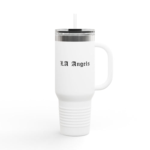LA Angels 40oz Insulated Travel Mug — Large Stainless Steel Tumbler with Straw & Handle